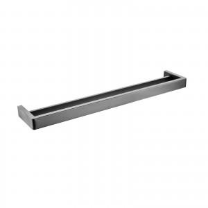 Cavallo Gun Metal Grey Square Double Towel Rail 600mm